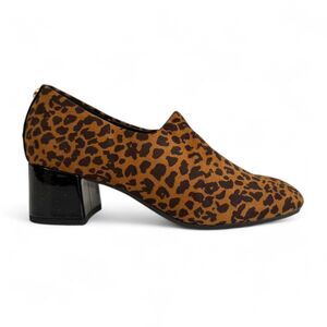 EASY SPIRIT Denisa eFlex Knit Block Heel Leopard Pumps, NEW! 10 Wide